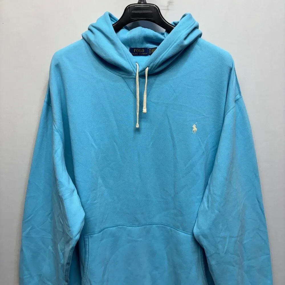 Polo Ralph Lauren Men Pullover Hoodie Size 5XB 5X Big Light Blue D118 -4